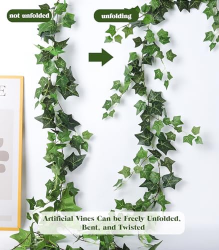 6Strand Artificial Ivy Greenery Garland Silk Fake Vines Plant 6.3Ft, alternate view 5