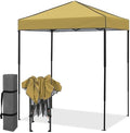 6x4 Instant Pop Up Canopy Tent, Beige in Beige