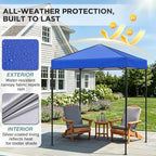 6x4 Instant Pop Up Canopy Tent, Blue in Blue, alternate view 5