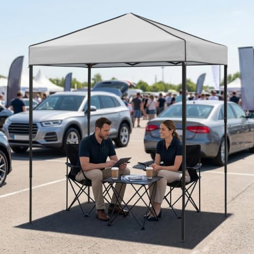 6x4 Instant Pop Up Canopy Tent, Gray in Gray, alternate view 2