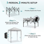 6x4 Instant Pop Up Canopy Tent, Gray in Gray, alternate view 4