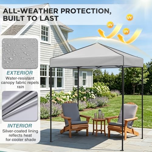 6x4 Instant Pop Up Canopy Tent, Gray in Gray, alternate view 5