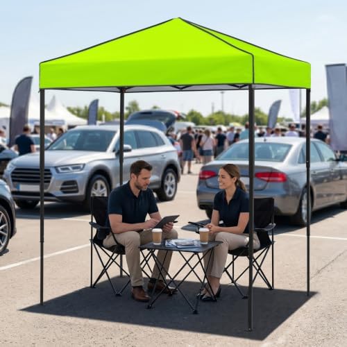 6x4 Instant Pop Up Canopy Tent, Neon Green, alternate view 2