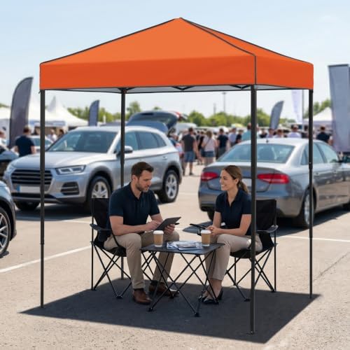 6x4 Instant Pop Up Canopy Tent, Orange, alternate view 2