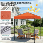 6x4 Instant Pop Up Canopy Tent, Orange, alternate view 5