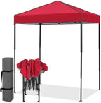 6x4 Instant Pop Up Canopy Tent, Red in Red
