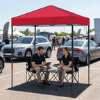 6x4 Instant Pop Up Canopy Tent, Red in Red, alternate view 2
