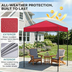6x4 Instant Pop Up Canopy Tent, Red in Red, alternate view 5