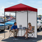 6x4 Instant Pop Up Canopy Tent with 1 Sidewall, Burgundy, alternate view 2