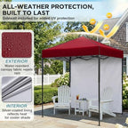 6x4 Instant Pop Up Canopy Tent with 1 Sidewall, Burgundy, alternate view 5