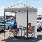 6x4 Instant Pop Up Canopy Tent with 1 Sidewall, Gray in Gray, alternate view 2