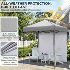 6x4 Instant Pop Up Canopy Tent with 1 Sidewall, Gray in Gray, alternate view 5