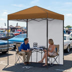 6x4 Instant Pop Up Canopy Tent with 1 Sidewall, Khaki in Khaki, alternate view 2