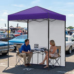 6x4 Instant Pop Up Canopy Tent with 1 Sidewall, Purple, alternate view 2