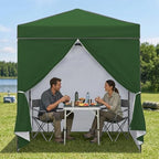 6x4 Instant Pop Up Canopy Tent with 4 Sidewalls, Green in Green, alternate view 2