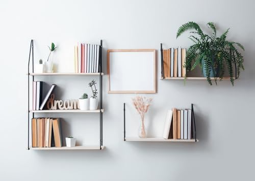 6x4ft Fabric Bookshelf Backdrop Interior Shelves with Books and Decor Hanging on The Wall Background Home Office, alternate