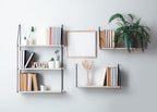 6x4ft Fabric Bookshelf Backdrop Interior Shelves with Books and Decor Hanging on The Wall Background Home Office, alternate