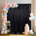 6x6ft Black Sequin Backdrop for Photography Shimmer Background in 6FT x 6FT in Black, alternate view 4