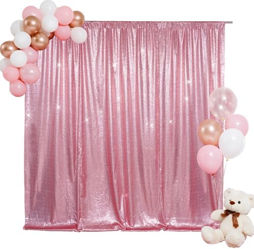 6x6ft Fuchsia Pink Sequin Backdrop for Photography Shimmer in 6FT x 6FT in Fuchsia Pink, alternate view 2