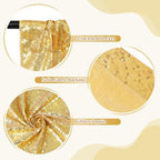 6x6ft Gold Sequin Backdrop for Photography Shimmer Background in 6FT x 6FT in Gold, alternate view 6