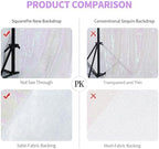 6x6ft Iridescent Sequin Backdrop for Photography Shimmer in 6FT x 6FT in Iridescent, alternate view 3