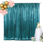 6x6ft Teal Sequin Backdrop for Photography Shimmer in 6FT x 6FT in Teal