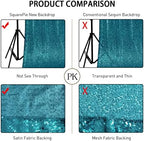 6x6ft Teal Sequin Backdrop for Photography Shimmer in 6FT x 6FT in Teal, alternate view 3