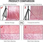 6x8ft Fuchsia Pink Sequin Backdrop for Photography Shimmer in 6FT x 8FT in Fuchsia Pink, alternate view 4