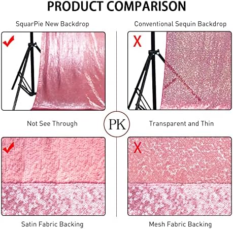 6x8ft Fuchsia Pink Sequin Backdrop for Photography Shimmer in 6FT x 8FT in Fuchsia Pink, alternate view 4