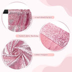 6x8ft Fuchsia Pink Sequin Backdrop for Photography Shimmer in 6FT x 8FT in Fuchsia Pink, alternate view 6