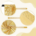 6x8ft Gold Sequin Backdrop for Photography Shimmer in 6FT x 8FT in Gold, alternate view 3