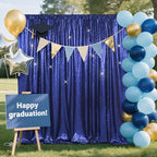 6x8ft Navy Blue Sequin Backdrop for Photography Shimmer in 6FT x 8FT in Navy Blue, alternate view 3