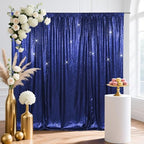 6x8ft Navy Blue Sequin Backdrop for Photography Shimmer in 6FT x 8FT in Navy Blue, alternate view 4