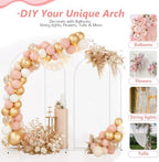 7.2/6.6/6Ft White Arch Backdrop Stand Set 3 for Wedding Party Balloon in 7.2FT/6.6FT/6Ft in White, alternate view 3