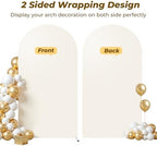 7.2 ft Arch Backdrop Cover Beige - Double-Sided Spandex Arch Covers Stretchy Backdrop for Balloon Arches, alternate view 3