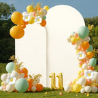 7.2 ft Arch Backdrop Cover Beige - Double-Sided Spandex Arch Covers Stretchy Backdrop for Balloon Arches, alternate view 7