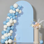 7.2 ft Arch Backdrop Cover Blue - Double-Sided Spandex Arch Covers Stretchy Backdrop for Balloon Arches Birthday