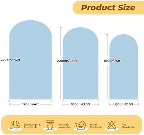 7.2 ft Arch Backdrop Cover Blue - Double-Sided Spandex Arch Covers Stretchy Backdrop for Balloon Arches Birthday, alternate