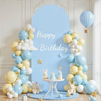 7.2 ft Arch Backdrop Cover Blue - Double-Sided Spandex Arch Covers Stretchy Backdrop for Balloon Arches Birthday, alternate