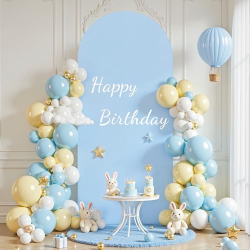7.2 ft Arch Backdrop Cover Blue - Double-Sided Spandex Arch Covers Stretchy Backdrop for Balloon Arches Birthday, alternate