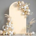 7.2 ft Arch Backdrop Cover Champagne - Double-Sided Spandex Arch Covers Stretchy Backdrop for Balloon Arches
