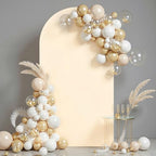 7.2 ft Arch Backdrop Cover Champagne - Double-Sided Spandex Arch Covers Stretchy Backdrop for Balloon Arches
