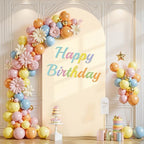 7.2 ft Arch Backdrop Cover Champagne - Double-Sided Spandex Arch Covers Stretchy Backdrop for Balloon Arches, alternate view