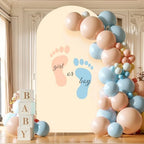 7.2 ft Arch Backdrop Cover Champagne - Double-Sided Spandex Arch Covers Stretchy Backdrop for Balloon Arches, alternate view