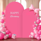 7.2 ft Arch Backdrop Cover Hot Pink - Double-Sided Spandex Arch Covers Stretchy Backdrop for Balloon Arches, alternate view 7