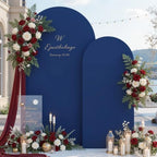 7.2 ft Arch Backdrop Cover Navy Blue - Double-Sided Spandex Arch Covers Stretchy Backdrop for Balloon Arches, alternate view