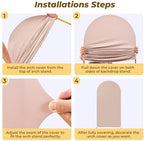 7.2 ft Arch Backdrop Cover Nude Blush - Double-Sided Spandex Arch Covers Stretchy Backdrop for Balloon Arches, alternate view