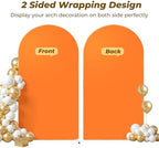 7.2 ft Arch Backdrop Cover Orange - Double-Sided Spandex Arch Covers Stretchy Backdrop for Balloon Arches, alternate view 3