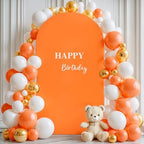 7.2 ft Arch Backdrop Cover Orange - Double-Sided Spandex Arch Covers Stretchy Backdrop for Balloon Arches, alternate view 7