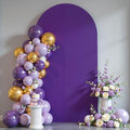 7.2 ft Arch Backdrop Cover Purple - Double-Sided Spandex Arch Covers Stretchy Backdrop for Balloon Arches